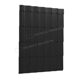 Металлочерепица Металл Профиль Монтерра X VikingMP 01 RAL 9005 черный 0.45 мм