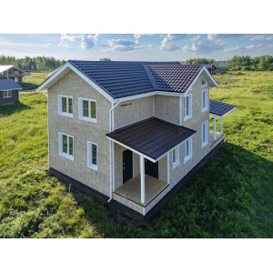 Металлочерепица Grand Line Квинта плюс (Kvinta plus) 0,5 Satin RAL 8017 шоколад