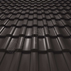 Металлочерепица Стинержи (Stynergy)  Stella Rooftop Кашемир RAL 7024 графитовый серый 0.50