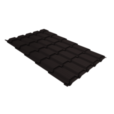 Металлочерепица Grand Line Квадро профи (Верховье) (Quadro Profi) v01 0,45 Drap ST RAL 9005 черный