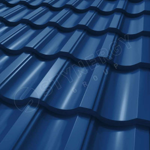 Металлочерепица Стинержи (Stynergy)  Garda CORUNDUM50 RAL 5005 сигнальный синий 0.50