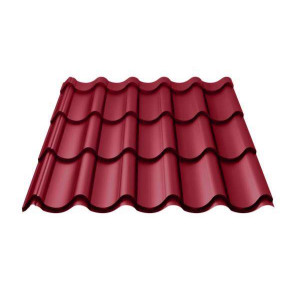 Металлочерепица Руукки (Ruukki) Elite 400 05 Pural Matt BT Zn 275 (кирпично-красный) RR29