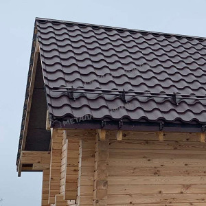 Металлочерепица Металл Профиль Монтерроса S PURMAN 20 RAL 3005 винно-красный 0.5 мм