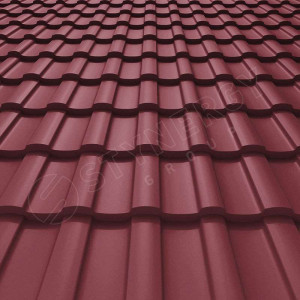 Металлочерепица Стинержи (Stynergy)  — S GRAPHITE45 RAL 3005 винно-красный 0.45