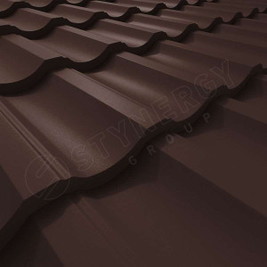 Металлочерепица Стинержи (Stynergy)  — G GRAPHITE45 RAL 8017 шоколадно-коричневый 0.45