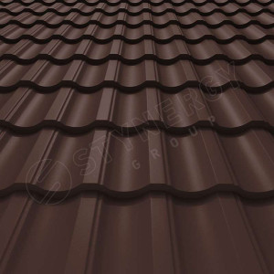Металлочерепица Стинержи (Stynergy)  — G GRAPHITE45 RAL 8017 шоколадно-коричневый 0.45