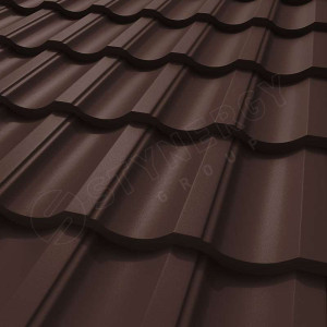 Металлочерепица Стинержи (Stynergy)  — G GRAPHITE45 RAL 8017 шоколадно-коричневый 0.45