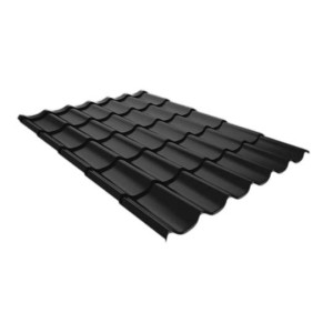Металлочерепица Руукки (Ruukki) Monterrey FEB Forma 05 Polyester (PE) Zn 275 (черный) RR33