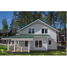 Металлочерепица Grand Line Классик (Classic) v01 0,5 Satin RAL 6005 зеленый мох
