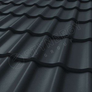 Металлочерепица Стинержи (Stynergy)  — К GRAPHITE45 RAL 7016 антрацитово-серый 0.45