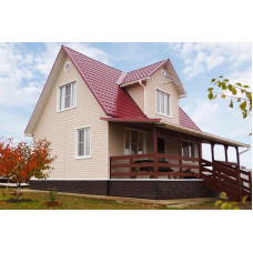 Металлочерепица Grand Line Квадро профи (Quadro Profi) v02 0,5 Satin RAL 3005 красное вино