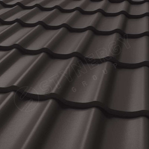 Металлочерепица Стинержи (Stynergy)  — К GRAPHITE45 RR32 серо-коричневый 0.45
