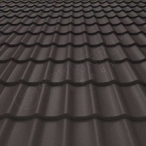 Металлочерепица Стинержи (Stynergy)  — К GRAPHITE45 RR32 серо-коричневый 0.45