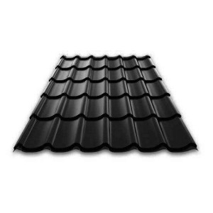 Металлочерепица Руукки (Ruukki) Monterrey Standart 05 Polyester (PE) Zn 275 (чёрный) RR33