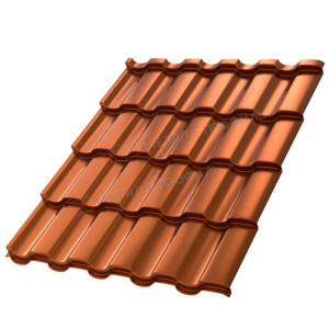 Металлочерепица Металл Профиль Монтекристо M AGNETA 20 Copper\Copper 0.5 мм