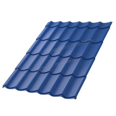 Металлочерепица Металл Профиль Ламонтерра PURMAN 20 RAL 5005 сигнальный синий 0.5 мм