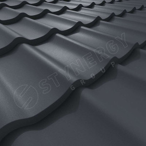 Металлочерепица Стинержи (Stynergy)  СМ Классик Rooftop Кашемир матовый RAL 7024 графитовый серый 0.50