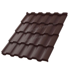 Металлочерепица Металл Профиль Монтекристо M PURETAN 20 RR32 темно-коричневый 0.5 мм