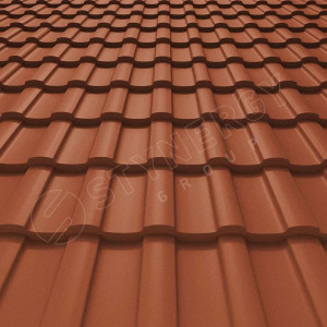 Металлочерепица Стинержи (Stynergy)  — S GRAPHITE45 RAL 8004 медно-коричневый 0.45