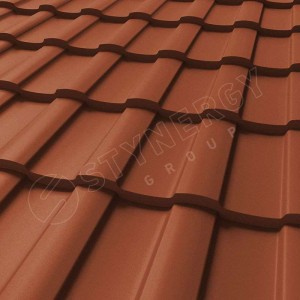 Металлочерепица Стинержи (Stynergy)  — S GRAPHITE45 RAL 8004 медно-коричневый 0.45