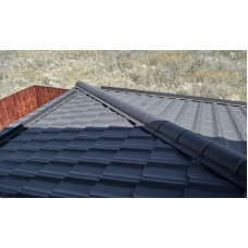 Металлочерепица Grand Line Квинта плюс 3Д (Kvinta plus 3D) 0,5 PurLite Matt RAL 9005 черный