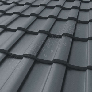 Металлочерепица Стинержи (Stynergy)  — S GRAPHITE45 RAL 7011 железно-серый 0.45