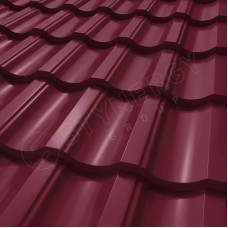 Металлочерепица Стинержи (Stynergy)  Garda CORUNDUM50 RAL 3005 винно-красный 0.50