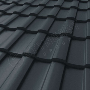 Металлочерепица Стинержи (Stynergy)  — S GRAPHITE45 RAL 7016 антрацитово-серый 0.45
