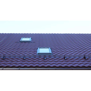 Металлочерепица Grand Line Кредо (Kredo) v01 0,5 PurLite Matt RAL 3005 красное вино