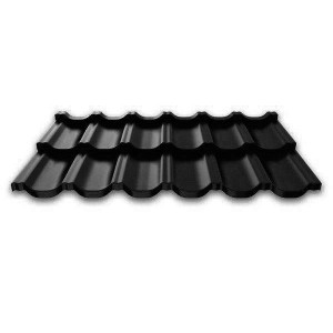 Модульная металлочерепица Руукки (Ruukki) Finnera 05 Crown BT Zn 275 (черный) RR33