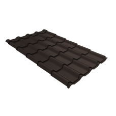 Металлочерепица Grand Line Камея (Kamea) 0,45 Drap RR 32 темно-коричневый