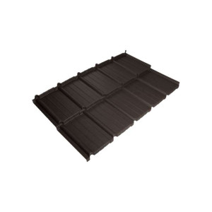 Металлочерепица BudMat (БудМат) коллекция Мурано D-Matt 0.5 цвет Ral 9005 (черный)