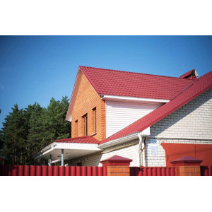 Металлочерепица Grand Line Классик (Classic) v01 0,5 Satin RAL 3011 коричнево-красный