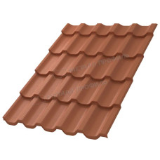 Металлочерепица Металл Профиль Трамонтана SL VikingMP E 20 RAL 8004 терракотовый 0.5 мм