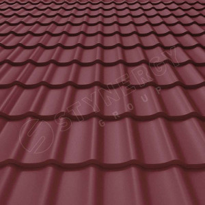 Металлочерепица Стинержи (Stynergy)  — К GRAPHITE45 RAL 3005 винно-красный 0.45