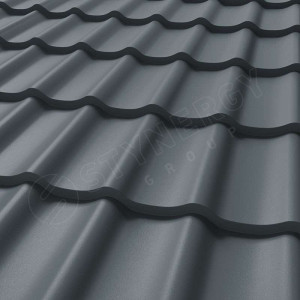 Металлочерепица Стинержи (Stynergy)  — К GRAPHITE45 RAL 7011 железно-серый 0.45