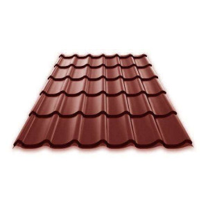 Металлочерепица Руукки (Ruukki) Monterrey Standart 05 Polyester (PE) Zn 275 (шоколадный) RR887