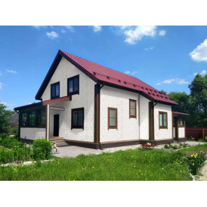Металлочерепица Grand Line Классик (Classic) v02 0,5 Satin RAL 3005 красное вино