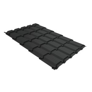 Металлочерепица Grand Line Квадро профи (Верховье) (Quadro Profi) v01 0,5 GreenCoat Pural BT, matt RR2H3 (RAL 7016 антрацитово-серый)