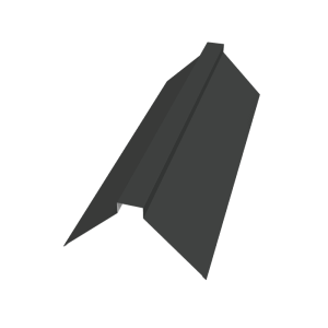 Планка конька плоского 150х40х150 0,5 Satin Matt RAL 7016 антрацитово-серый (2м)