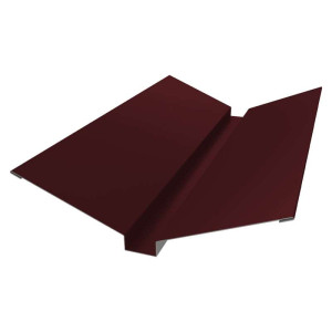 Планка ендовы верхней 115х30х115 0,45 Drap TR RAL 3005 красное вино (2м)