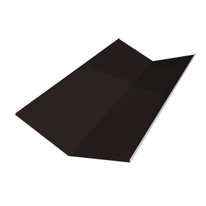 Планка ендовы нижней 300х300 0,5 Satin с пленкой RAL 9005 черный (2м)