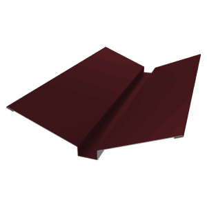 Планка ендовы верхней 115х30х115 0,5 Satin Matt RAL 3005 красное вино (2м)