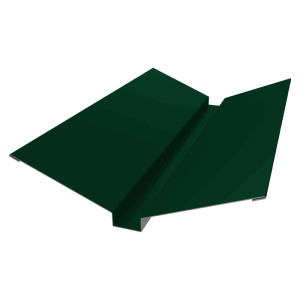Планка ендовы верхней 115х30х115 0,5 Satin с пленкой RAL 6005 зеленый мох (2м)