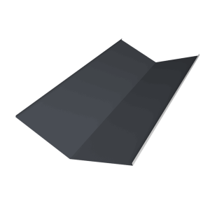 Планка ендовы нижней 300х300 0,5 Satin с пленкой RAL 7024 мокрый асфальт (2м)