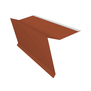 Планка ветровая для мягкой кровли 60х30х90 Фартук фронтонный S5 0,45 Drap RAL 8004 терракота (2м)