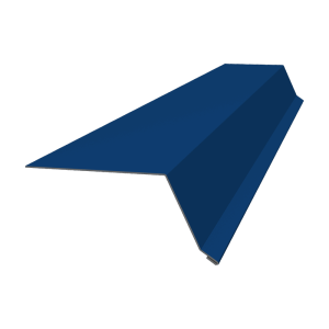 Планка капельник 100х55 0,5 Satin с пленкой RAL 5005 сигнальный синий (2м)
