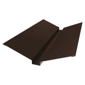 Планка ендовы верхней 115х30х115 0,5 Satin с пленкой RAL 8017 шоколад (2м)