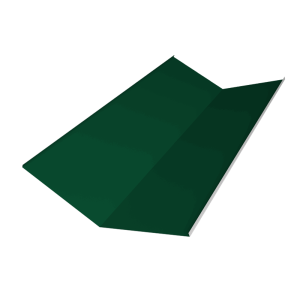 Планка ендовы нижней 300х300 0,5 Satin с пленкой RAL 6005 зеленый мох (2м)