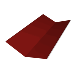 Планка ендовы нижней 300х300 0,5 Satin с пленкой RAL 3011 коричнево-красный (2м)